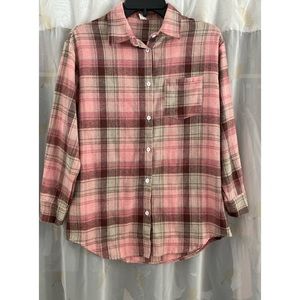 Pink women flannel